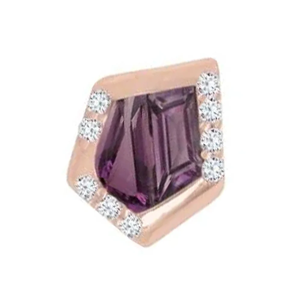 threadless: "Route" End in Gold with Amethyst & CZ's - Image 4