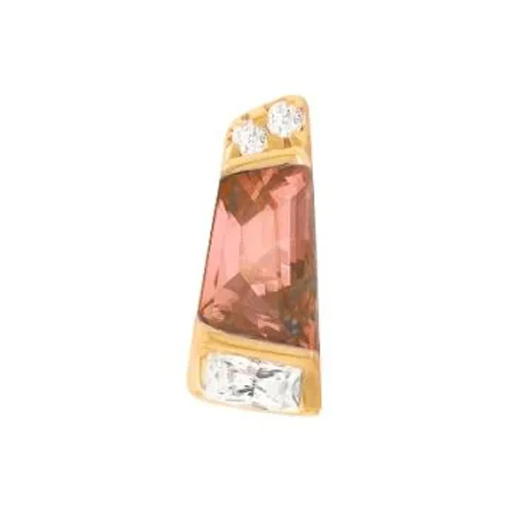 threadless: "Saboteur" End in Gold with Garnet & CZ's - Image 4
