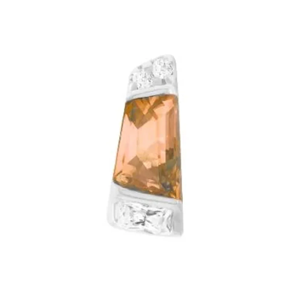 threadless: "Saboteur" End in Gold with Orange Garnet & CZ's - Image 3