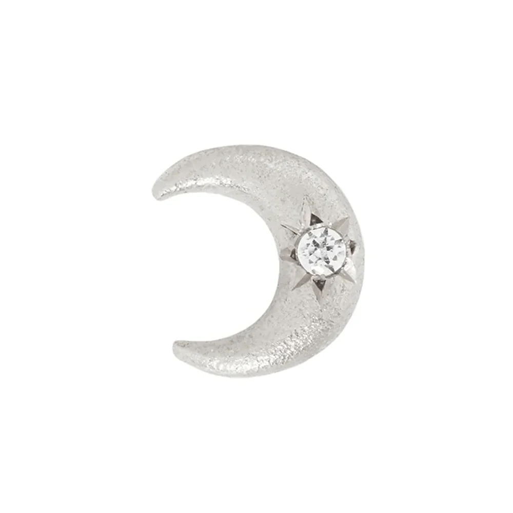 threadless: "Satin Moonshine" End in Gold with CZ - Image 3