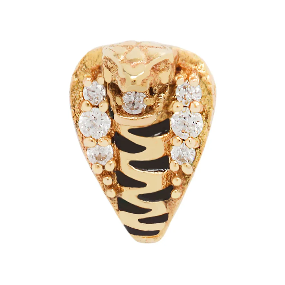 threadless: "Savage" End in Gold with CZ's - Image 2