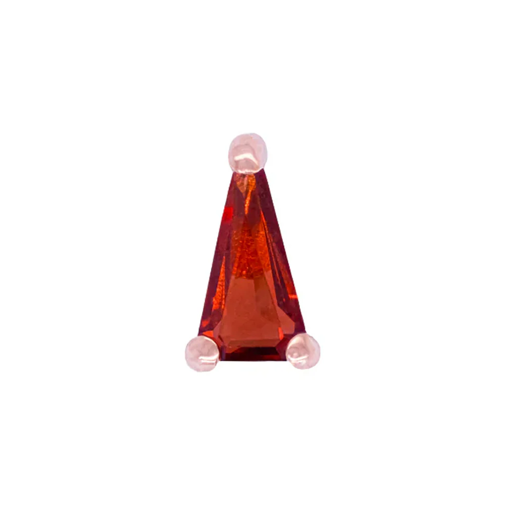 threadless: "Seek" End in Gold with Garnet - Image 3