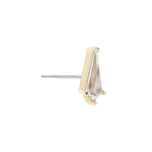 threadless: "Soho" End in Gold with CZ - Image 2