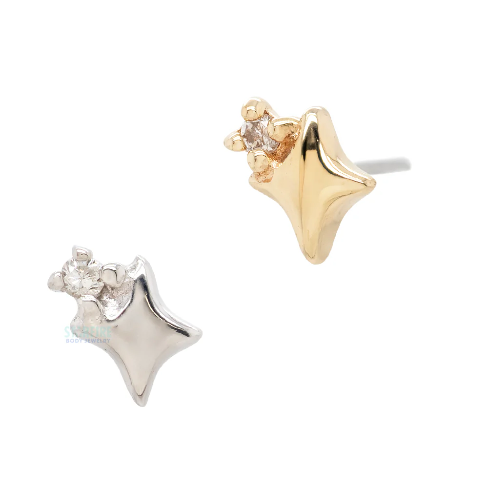 threadless: "Star Stuff" End in Gold with Diamond