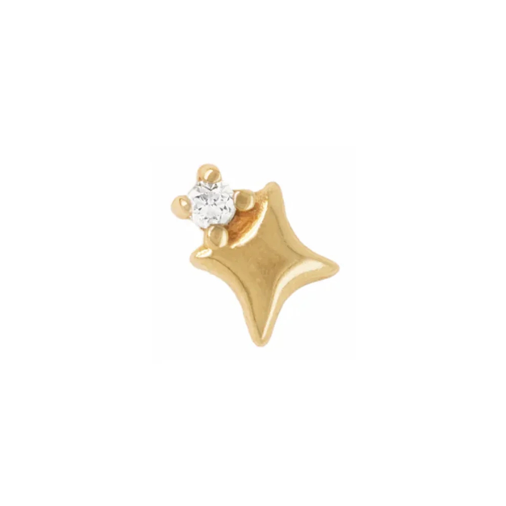 threadless: "Star Stuff" End in Gold with Diamond - Image 3