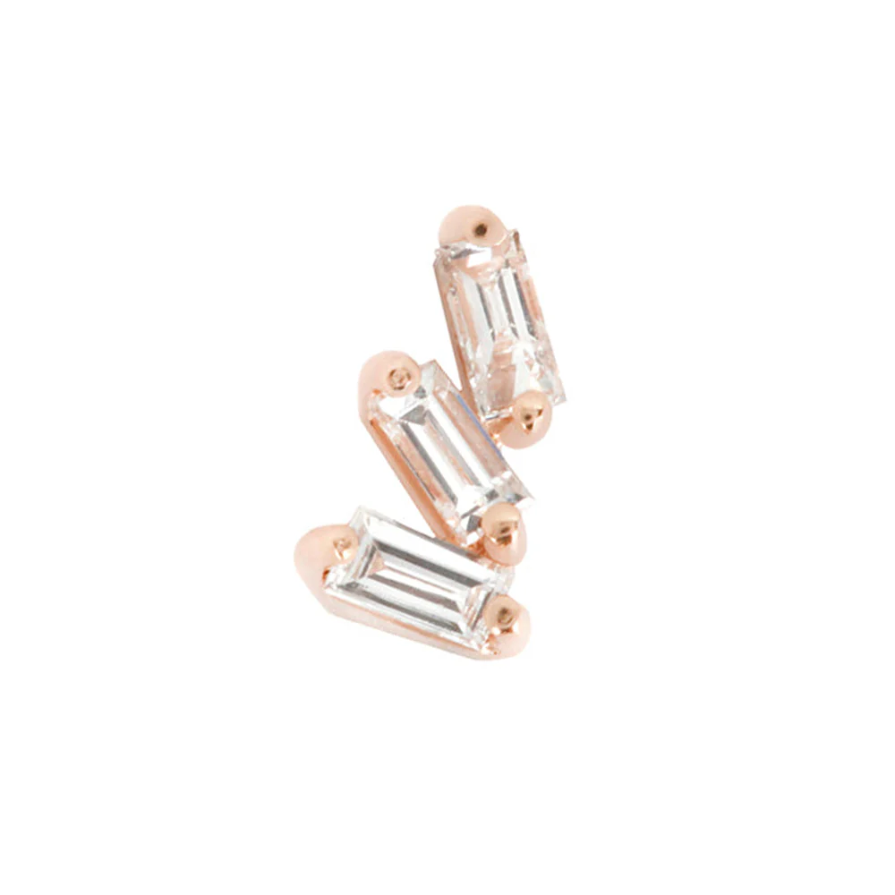 threadless: "Staxx" End in Gold with White CZ's - Image 5