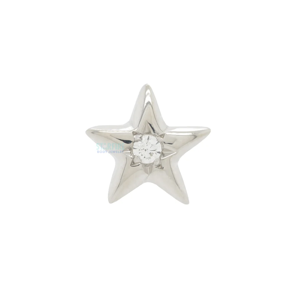 threadless: "Stellar" End in Gold with CZ - Image 3