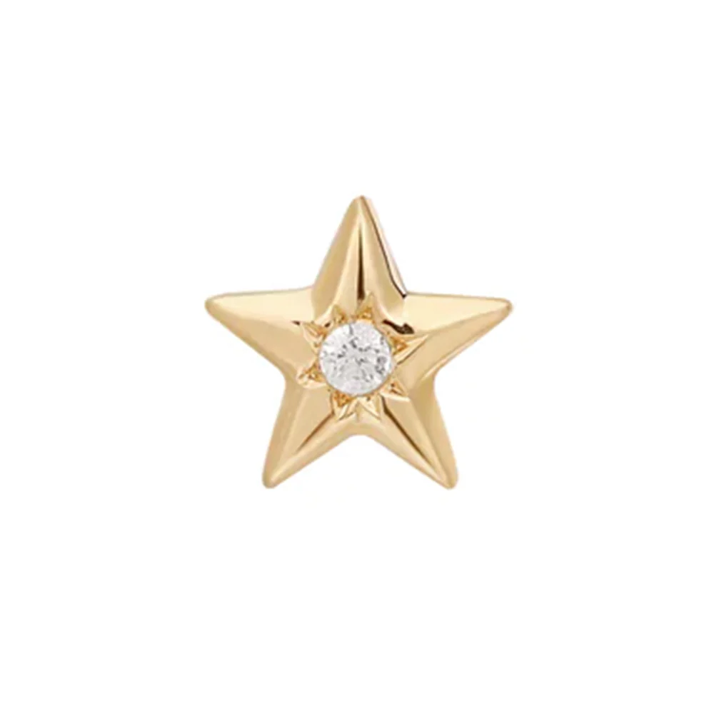 threadless: "Stellar" End in Gold with CZ - Image 4
