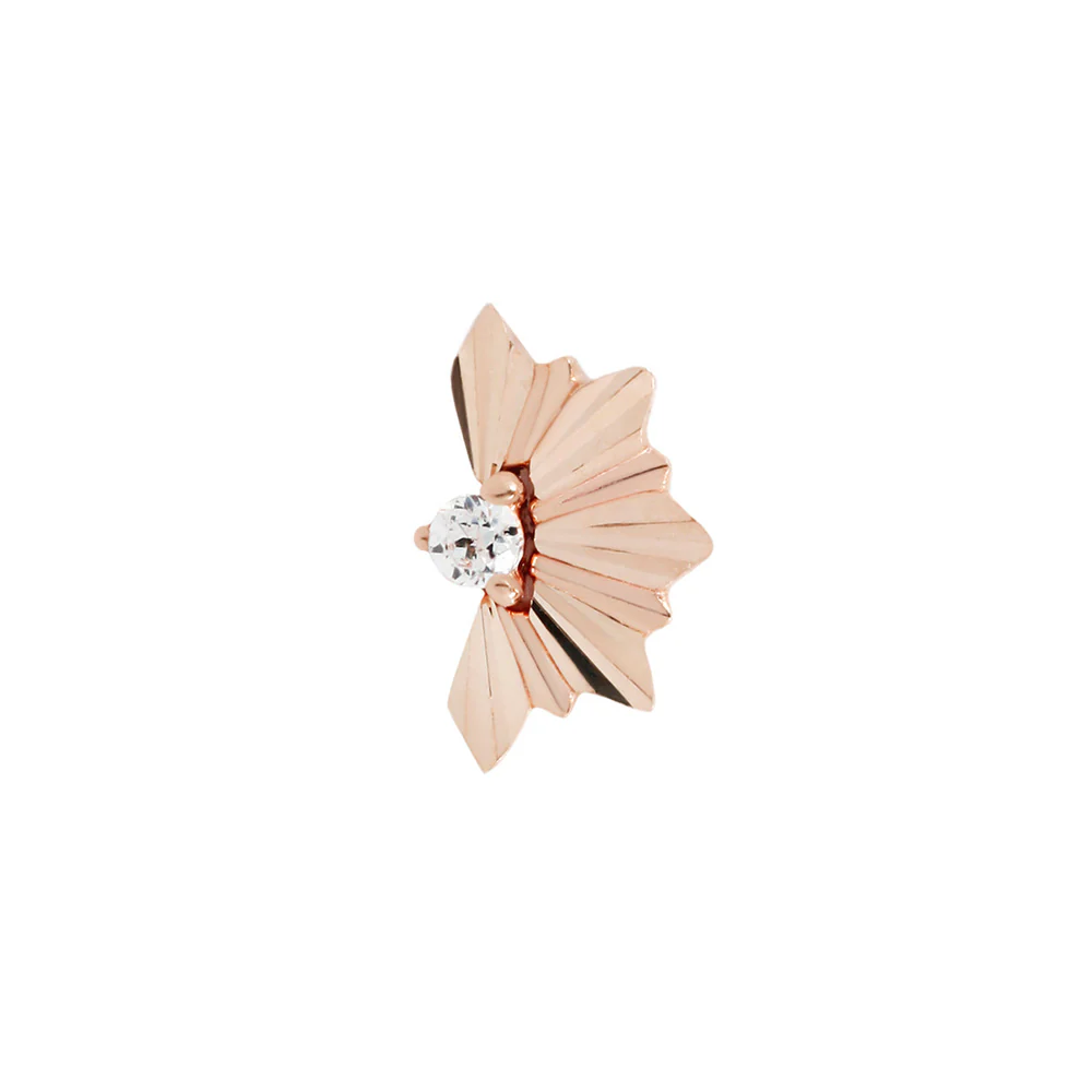 threadless: "Surrender" End in Gold with CZ - Image 5