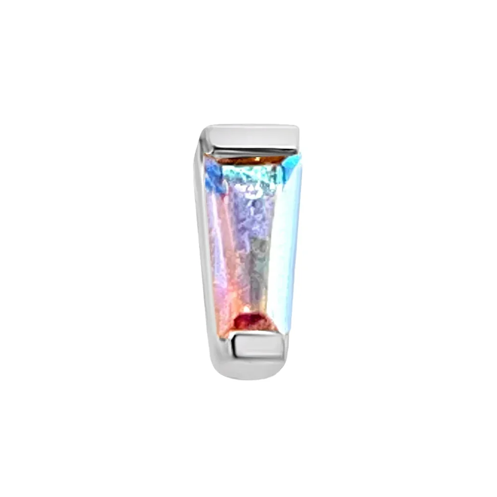 threadless: Tapered Baguette End in Gold with Mercury Mist Topaz - Image 3