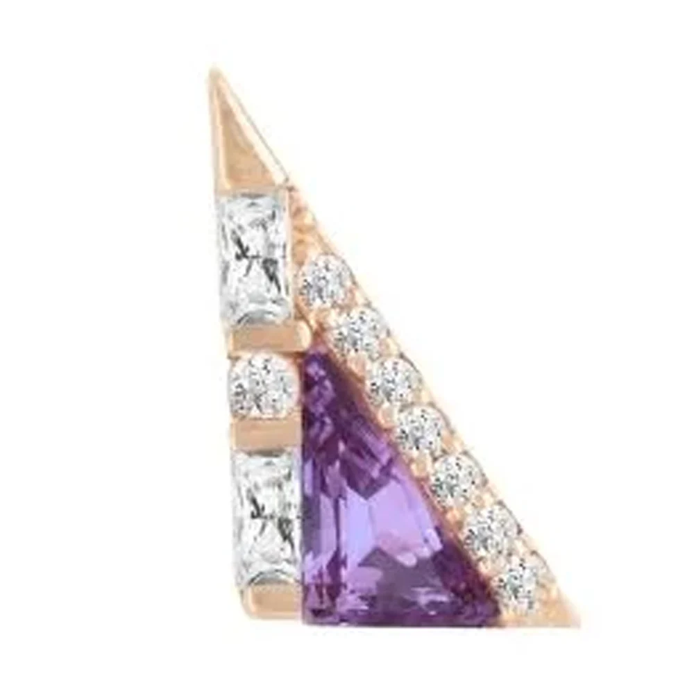 threadless: "Transmission" End in Gold with Amethyst & CZ's - Image 4