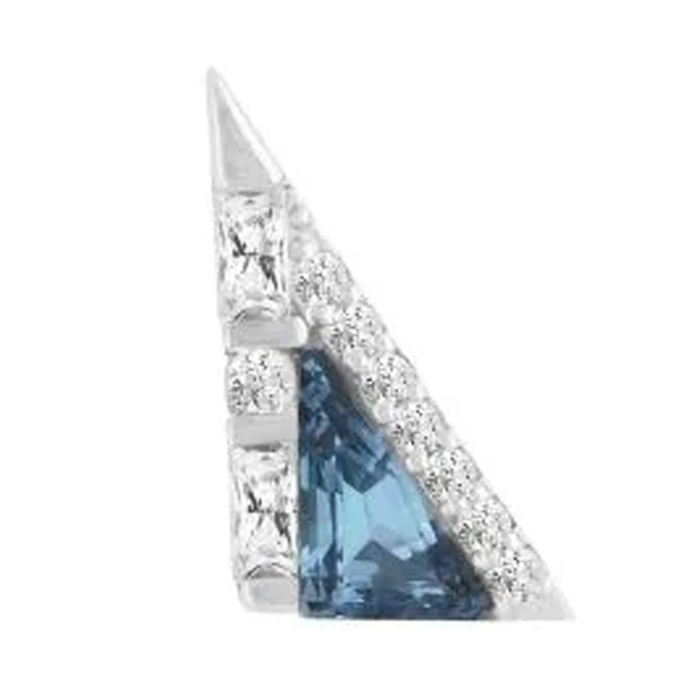threadless: "Transmission" End in Gold with London Blue Topaz & CZ's - Image 2