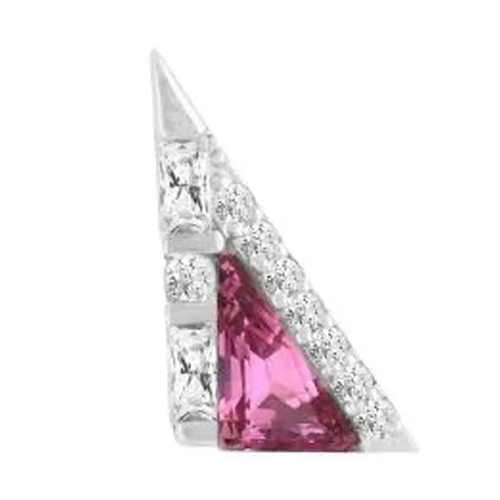 threadless: "Transmission" End in Gold with Pink Tourmaline & CZ's - Image 3