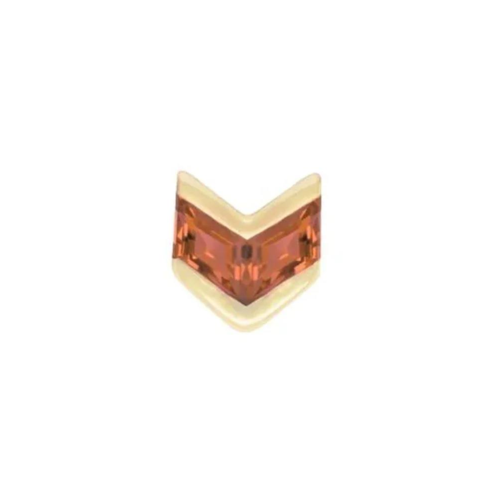 threadless: "Vande" End in Gold with Garnet - Image 2