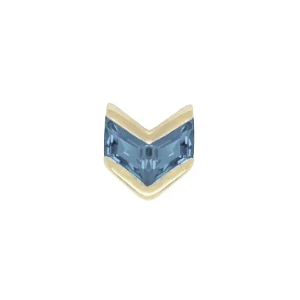 threadless: "Vande" End in Gold with London Blue Topaz - Image 2