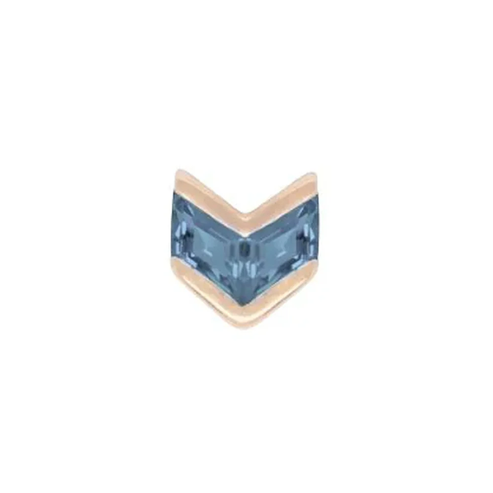 threadless: "Vande" End in Gold with London Blue Topaz - Image 4