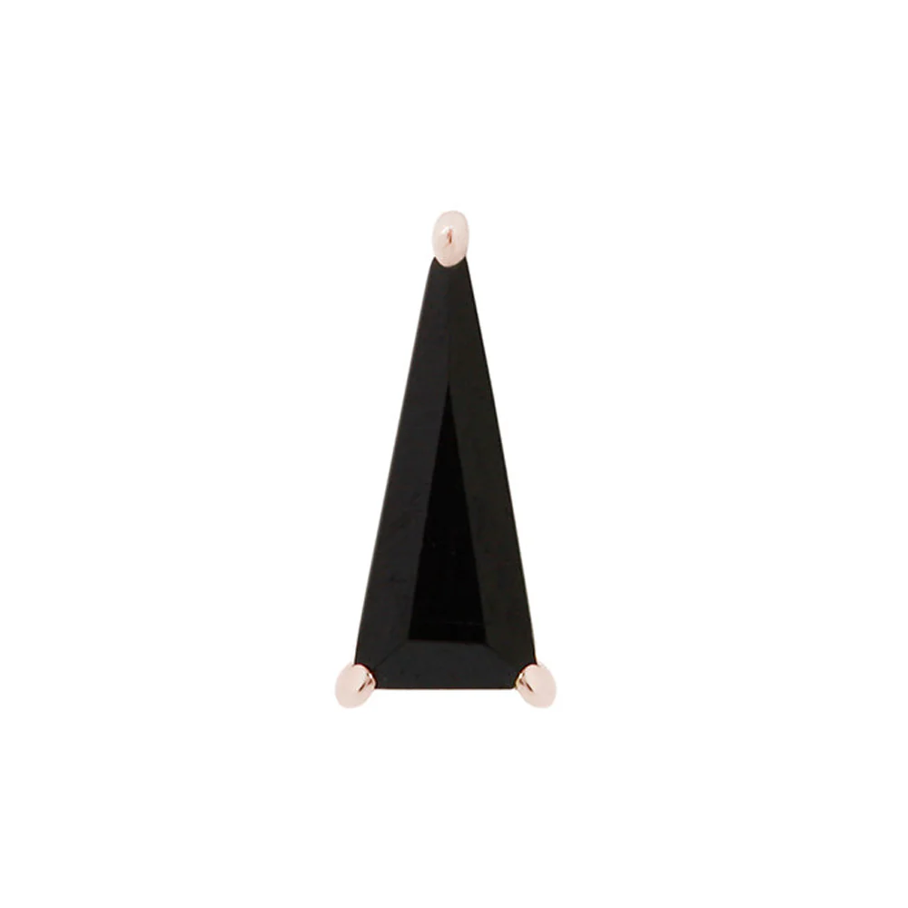 threadless: "Vela" End in Gold with Black Spinel - Image 4