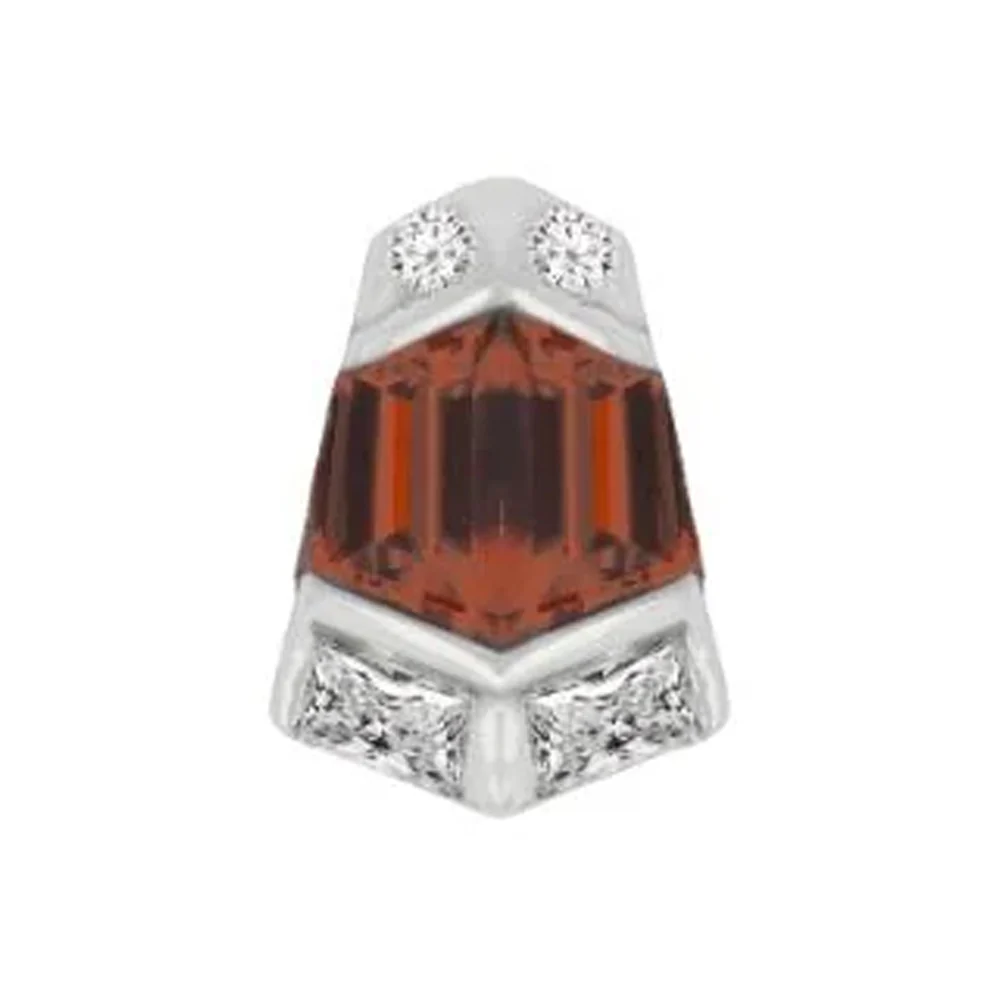 threadless: "Vera" End in Gold with Garnet & CZ's