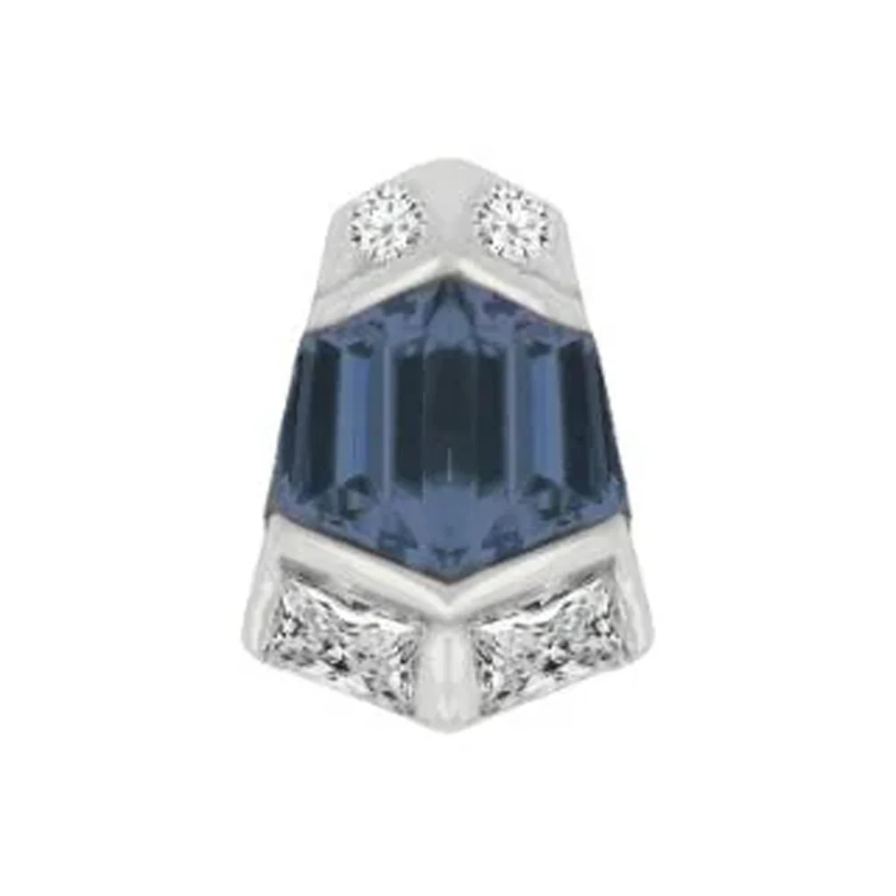 threadless: "Vera" End in Gold with London Blue Topaz & CZ's - Image 2