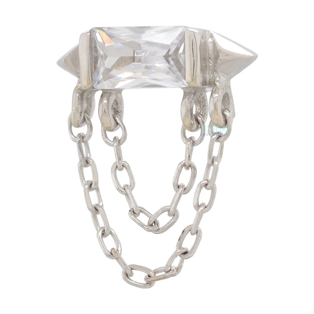 threadless: "Vice" End with Chains in Gold with CZ