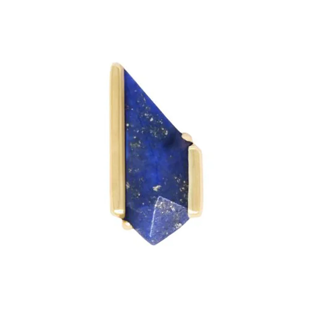 threadless: "Vinyl" End in Gold with Lapis - Image 3