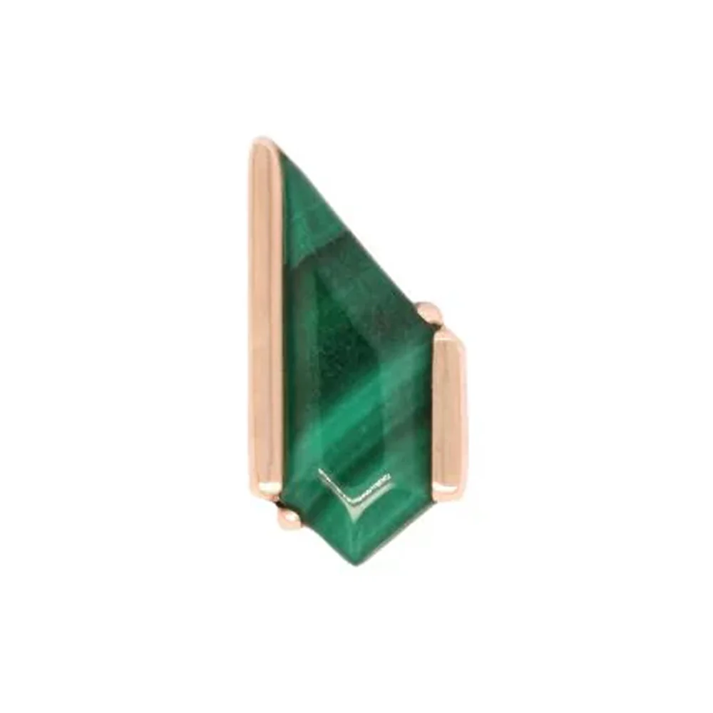 threadless: "Vinyl" End in Gold with Malachite - Image 4