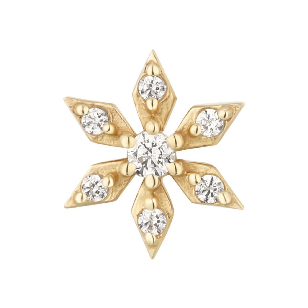 threadless: "Chamonix" End in Gold with CZ's - Image 2