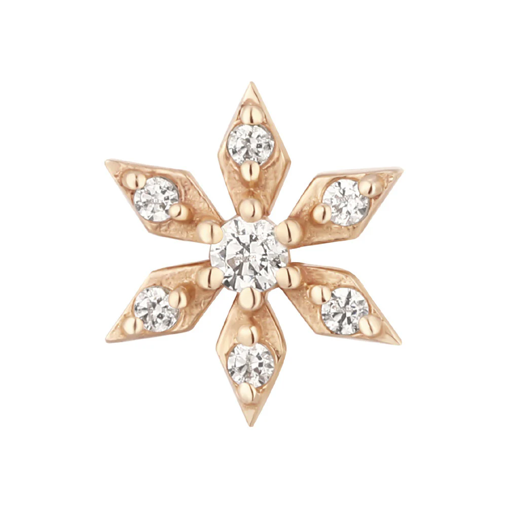 threadless: "Chamonix" End in Gold with CZ's - Image 4