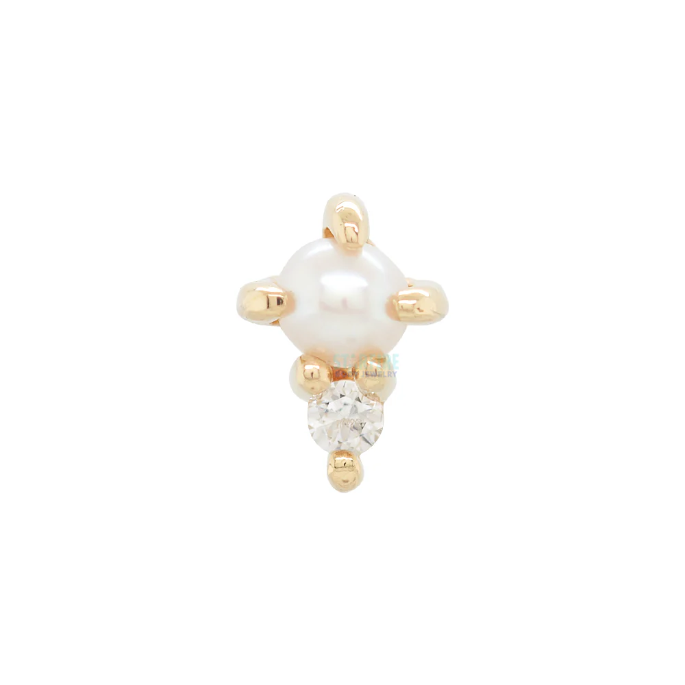 threadless: "The Light" End in Gold with Pearl - Image 3