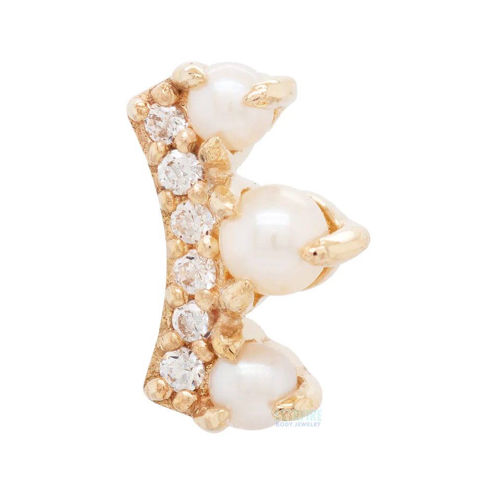 threadless: "The Vow" End in Gold with Pearl & CZ's