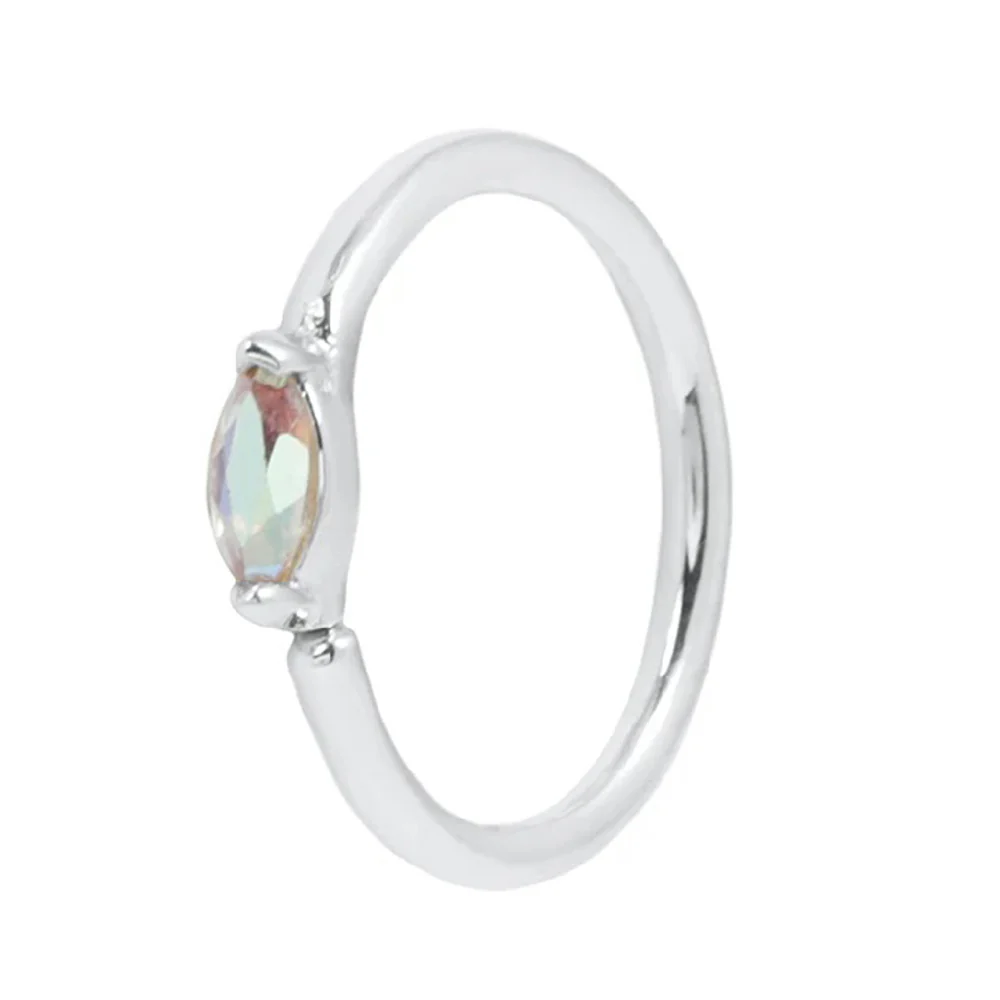 "Zuri" Seam Ring in Gold with Mercury Mist Topaz - Image 4