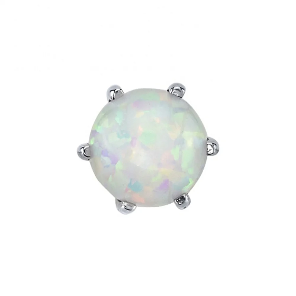 4mm Opal Bead Prong Threaded End in Gold - Image 2
