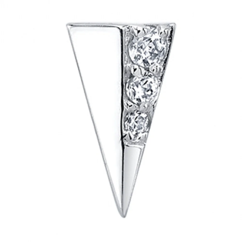 8mm "Bastian" Threaded End in Gold & Platinum with White CZ's - Image 5
