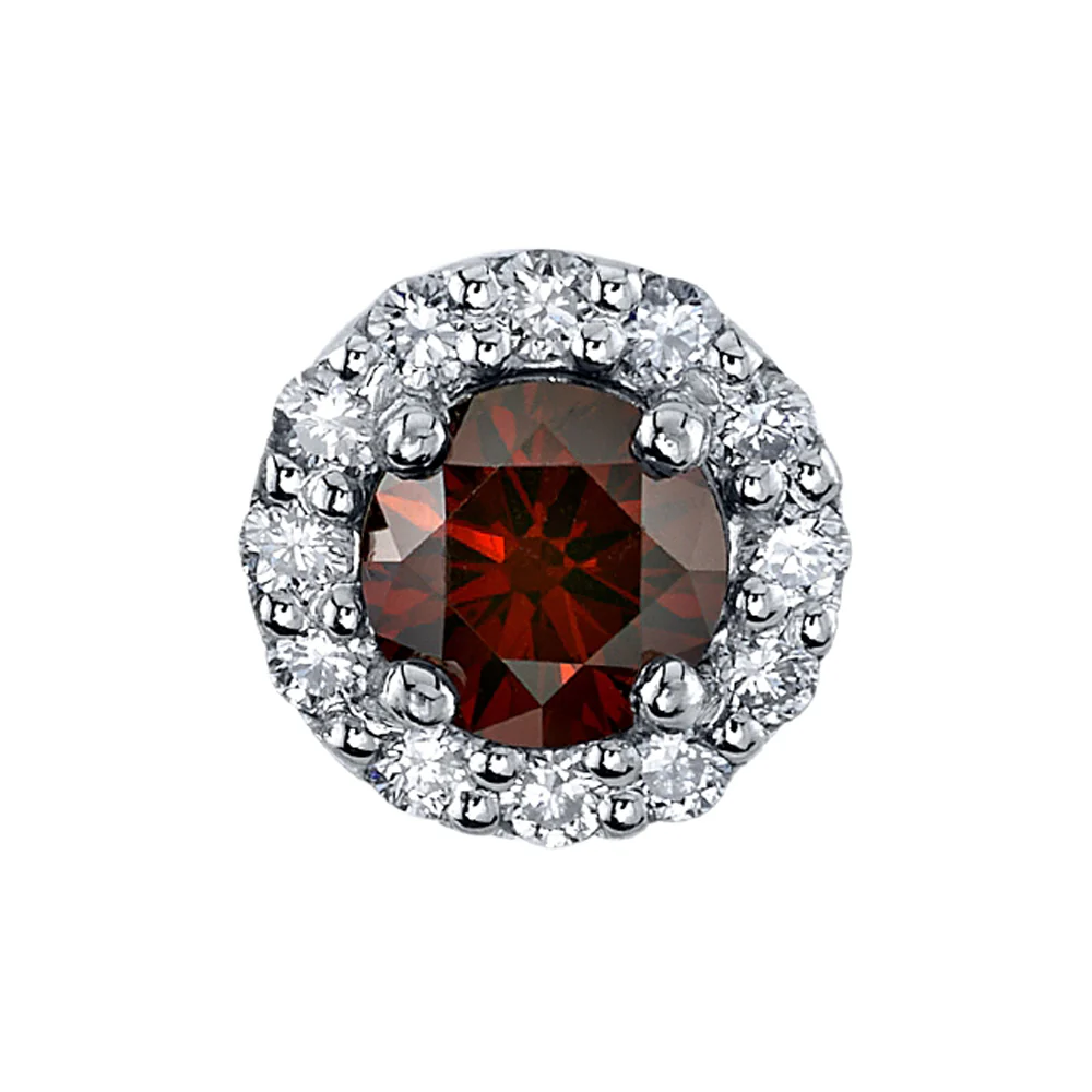 "Altura" Threaded End in Gold with Garnet & Diamonds - Image 2