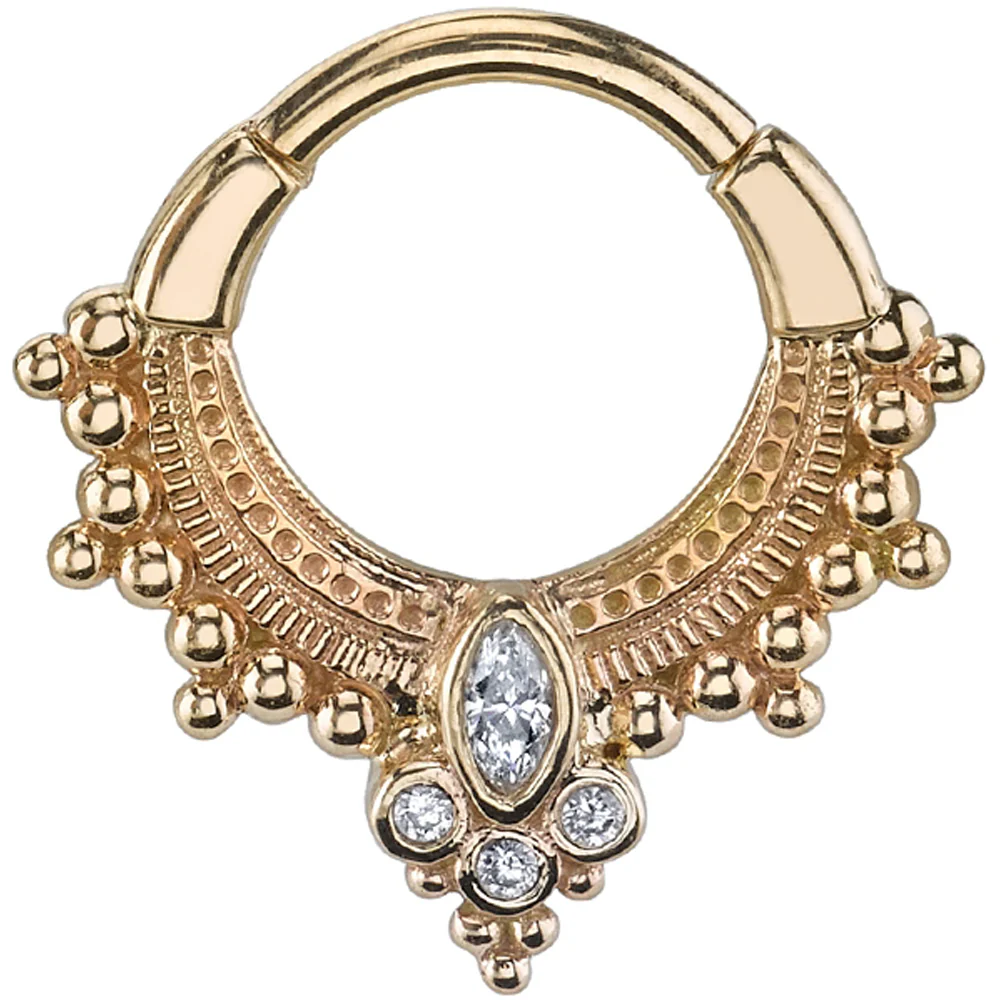 "Andromeda" Hinge Ring in Gold & Platinum with DIAMONDS