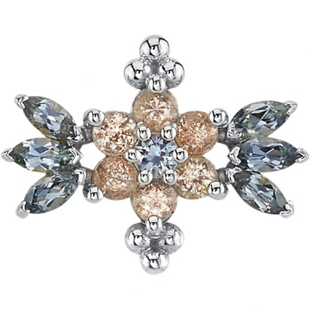 "Ashley" Threaded End in Gold with Grey Sapphire & Oregon Sunstones - Image 2