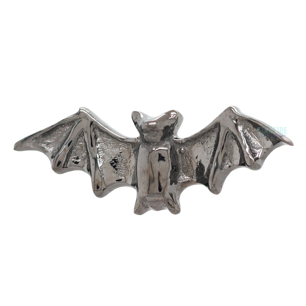 Bat Threaded End in Black Rhodium - Gold - Image 2