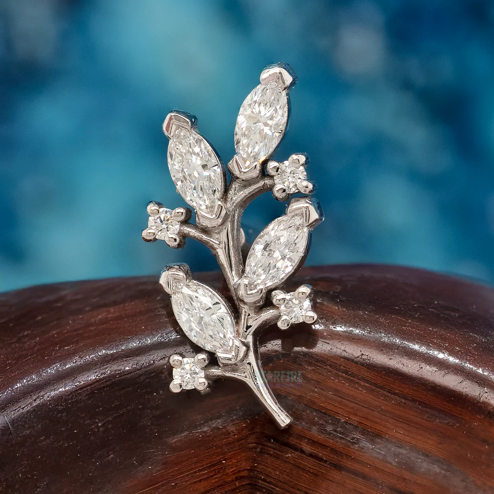 "Bitter Sweet" Threaded End in Gold with DIAMONDS - Image 2