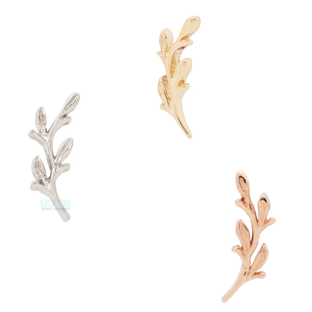 "Amity" Tiny Threaded End in Gold & Platinum