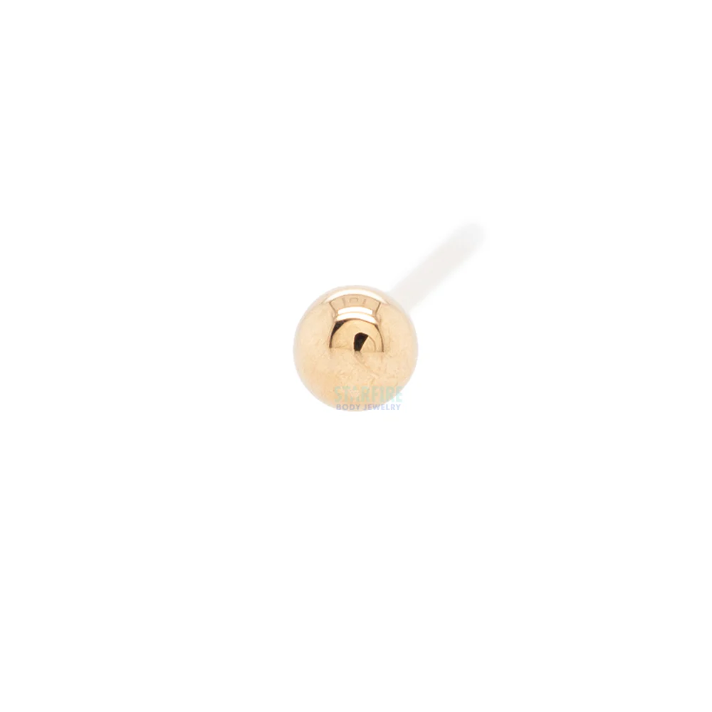 Bead Nostril Screw in Gold & Platinum - Image 2