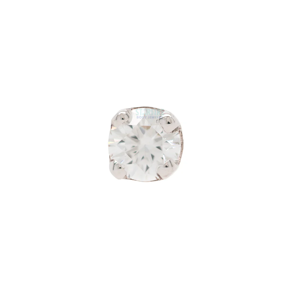 Four Prong Threaded End in Gold with DIAMOND - Image 3