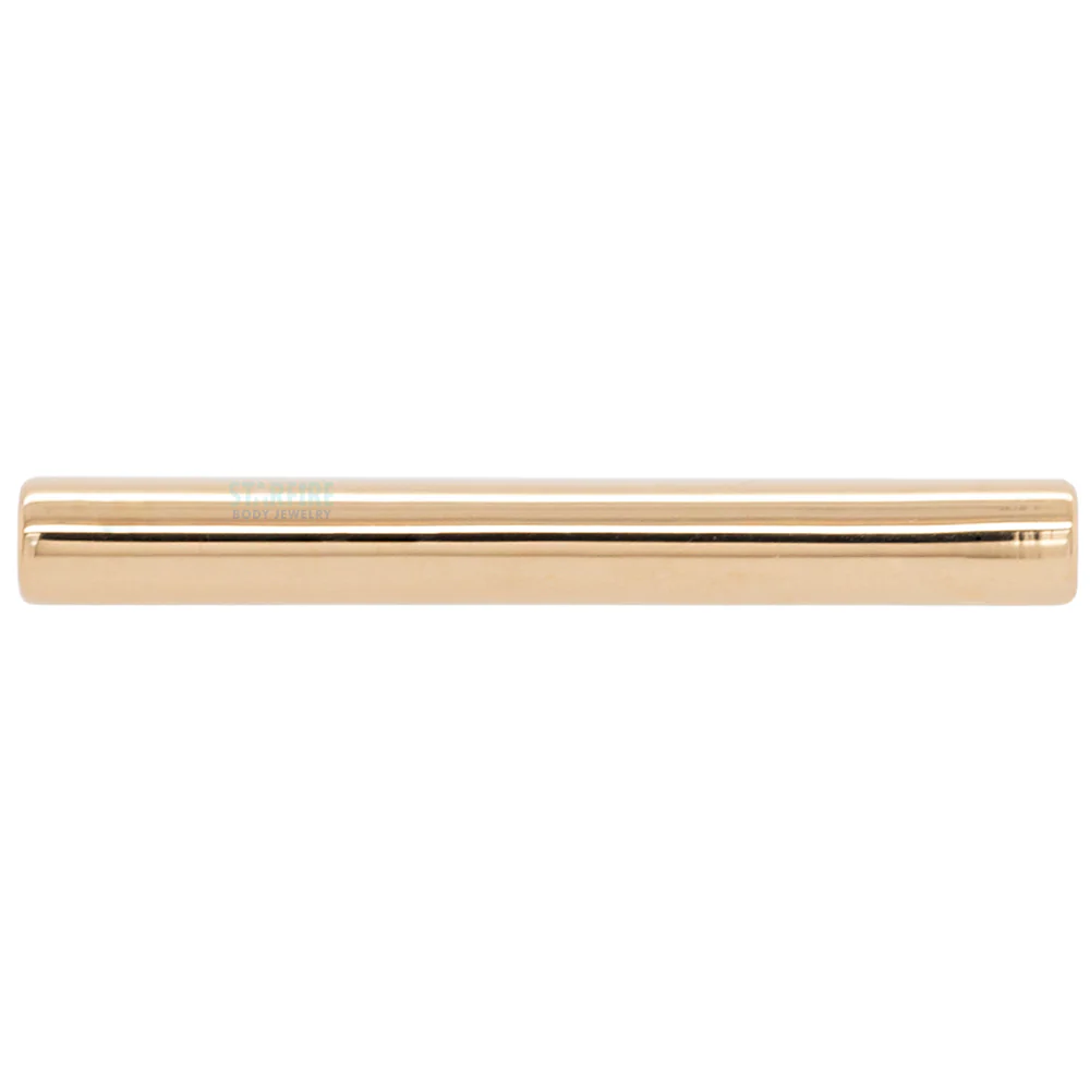 Gold Threaded Straight Barbell Shaft - Image 3