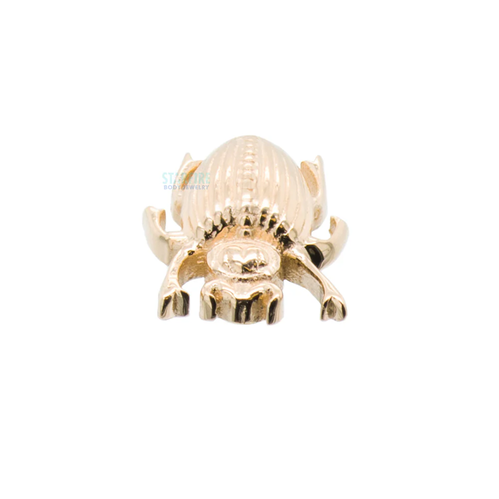 "Scarab Beetle" Threaded End in Gold & Platinum - Image 3