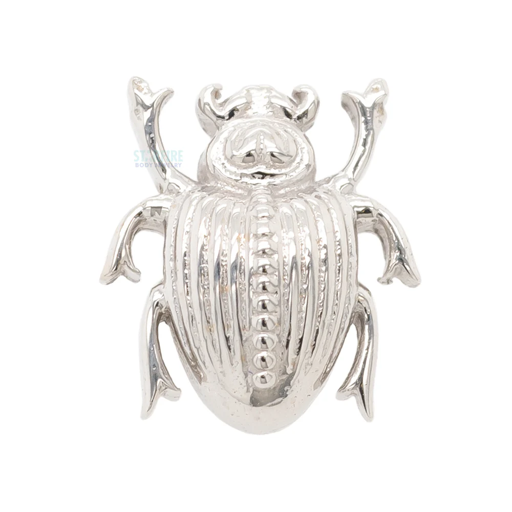 "Scarab Beetle" Threaded End in Gold & Platinum - Image 5