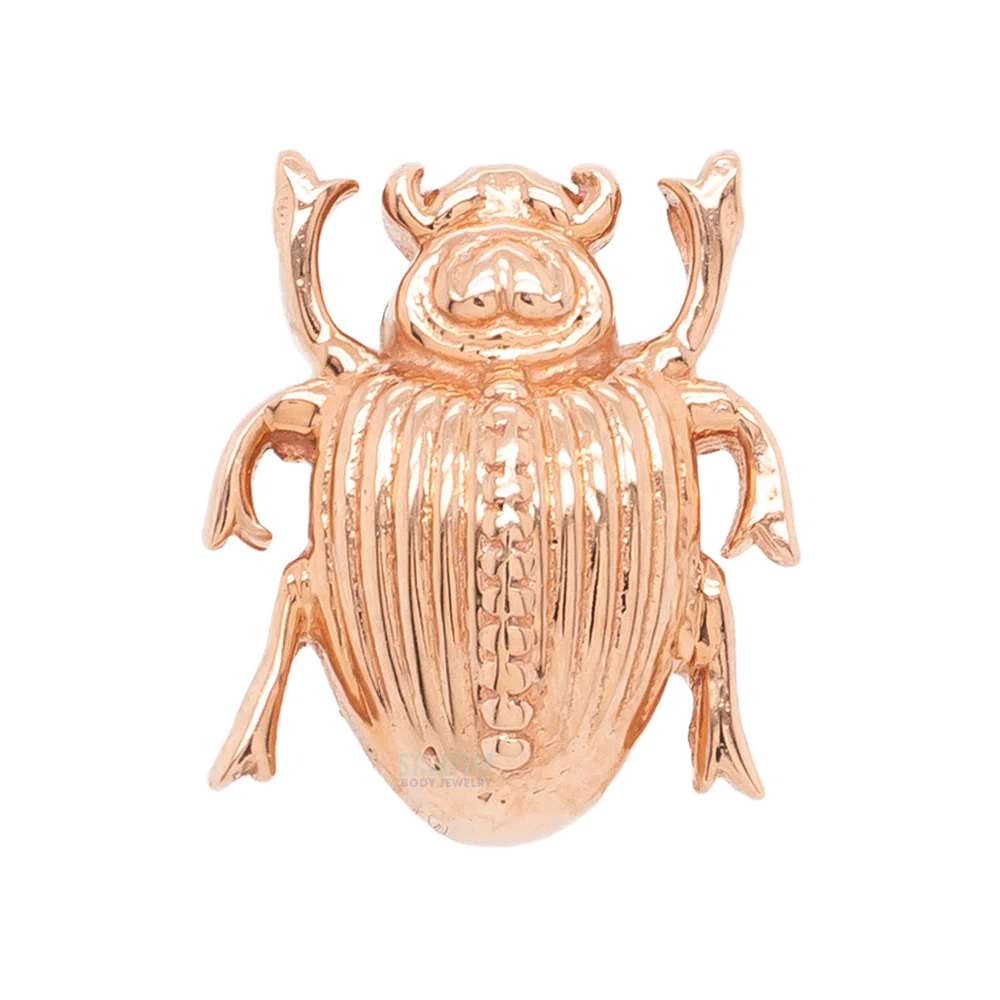 "Scarab Beetle" Threaded End in Gold & Platinum - Image 6