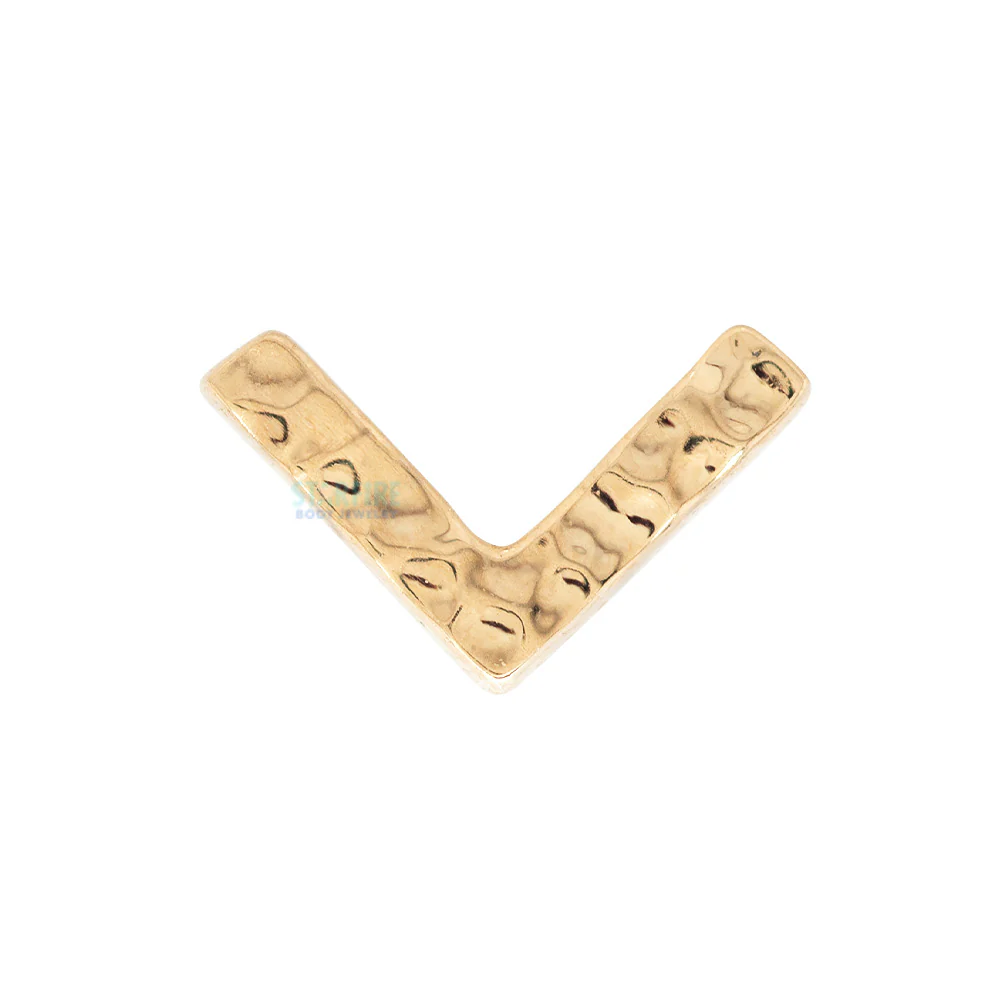 threadless: Flat V Hammered Finish Pin in Gold & Platinum - Image 3