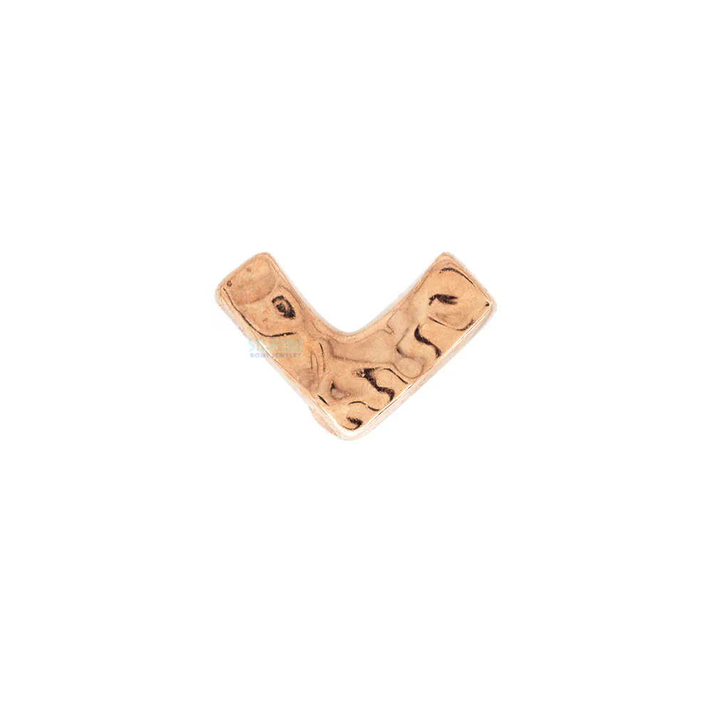threadless: Flat V Hammered Finish Pin in Gold & Platinum - Image 4