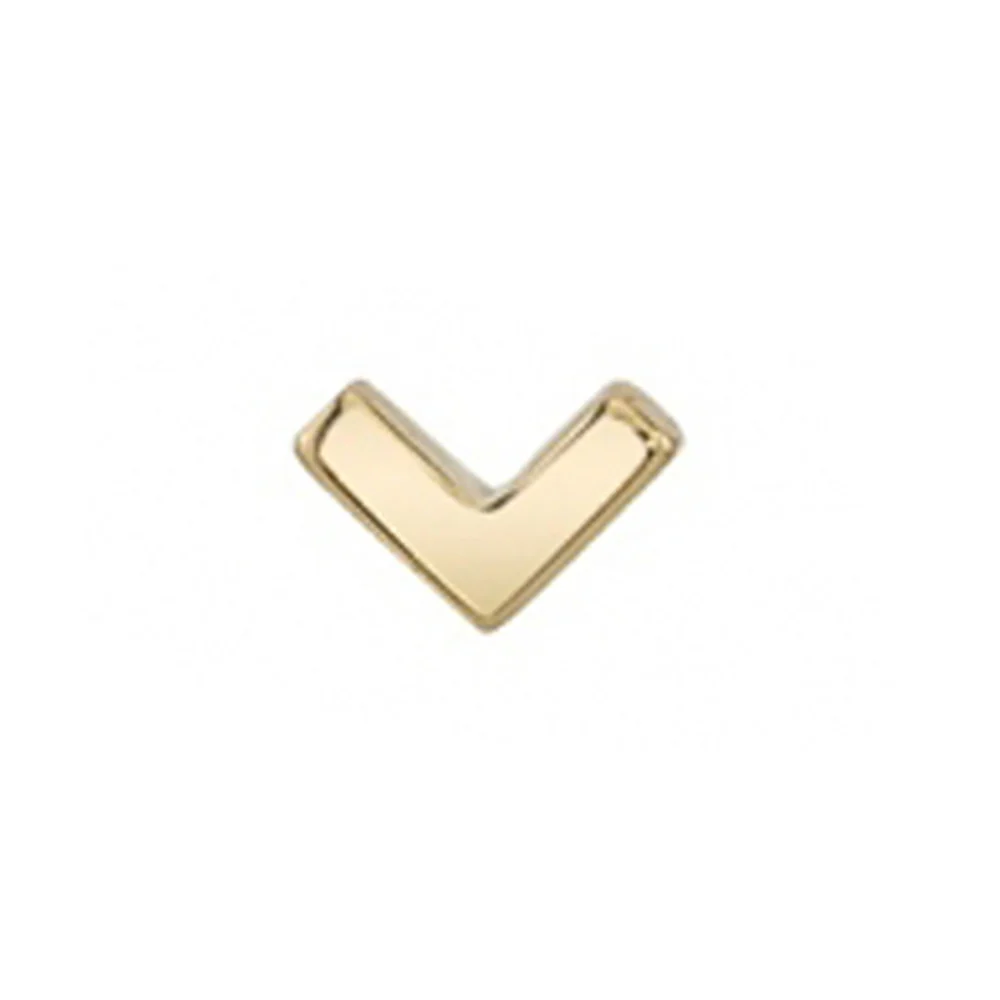 threadless: Flat V Pin in Gold & Platinum - Image 3