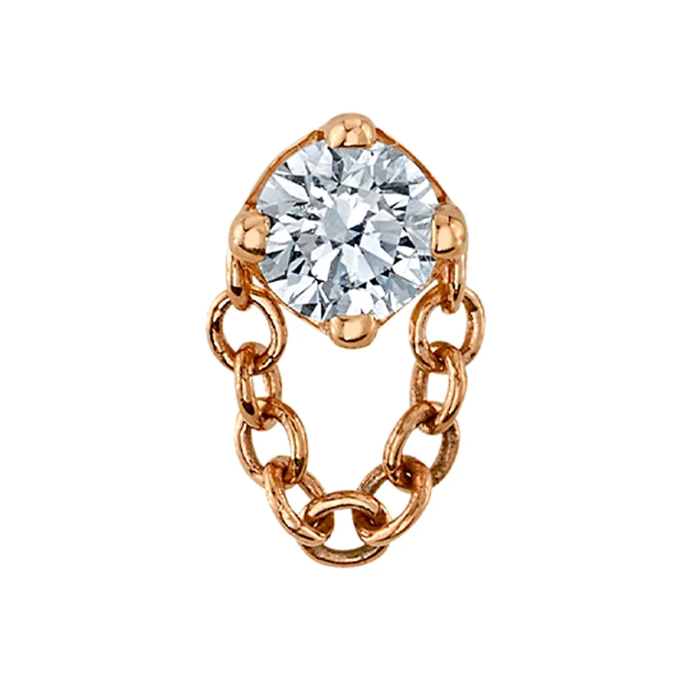 threadless: "Rianna" Pin in Gold with White CZ - Image 5