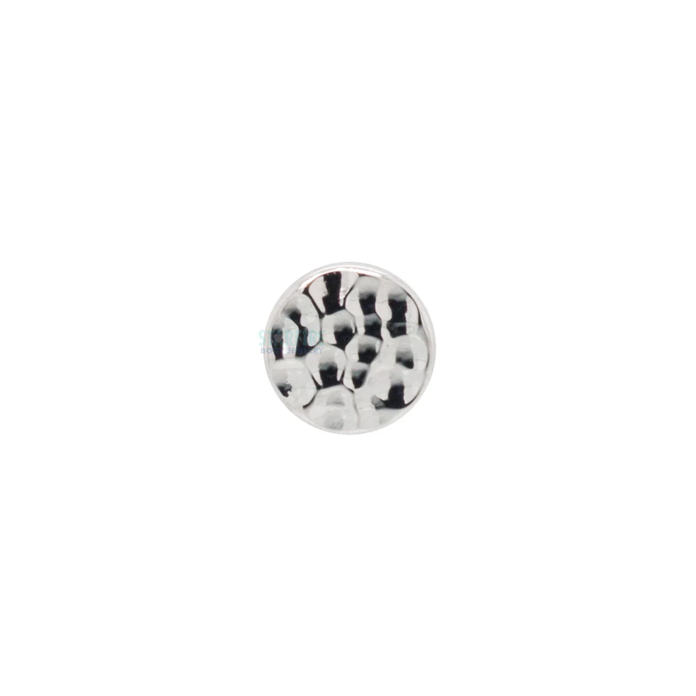 threadless: Round Disc HAMMERED FINISH Pin in Gold - Image 5